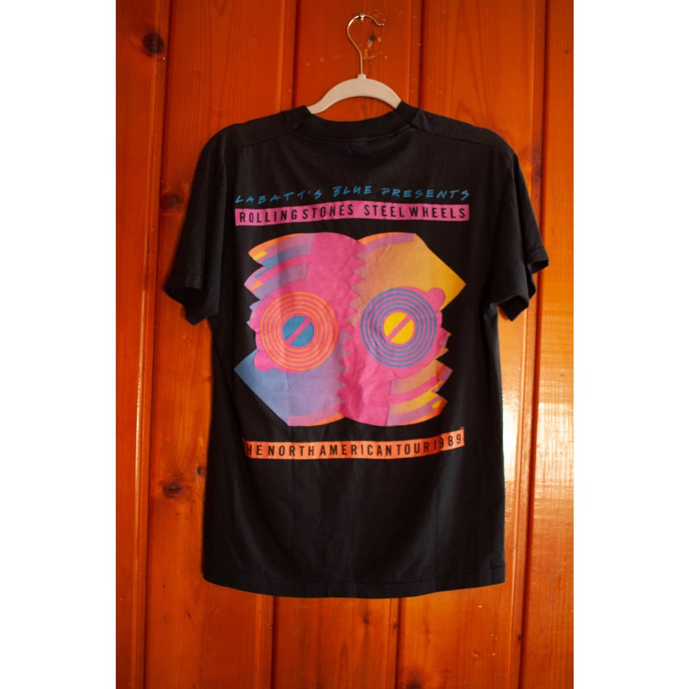 authentic vintage single stitch band tee 1989 rolling stones